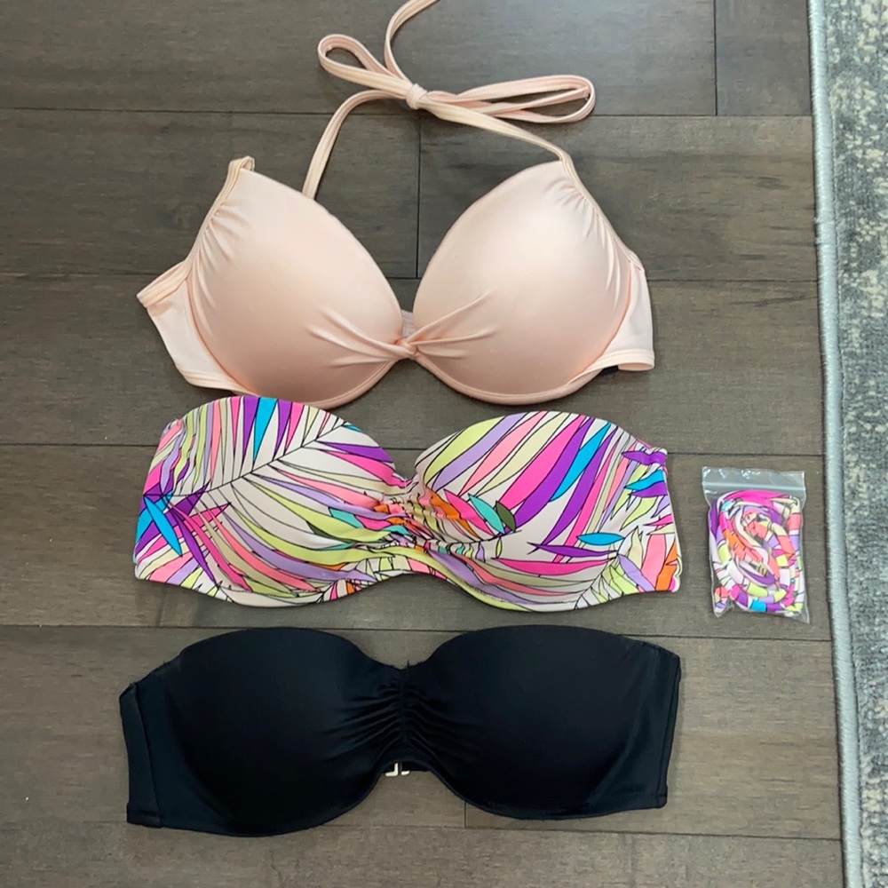 Victoria Secret bikini tops x 3 - 34C